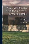 Duanaire Finn = The Book of the Lays of Fionn: Part II: Irish Text, Volume 2