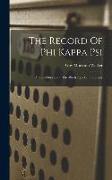 The Record Of Phi Kappa Psi: A Short History Of The Phi Kappa Psi Fraternity