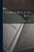 Compte Rendu Au Roy