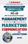 MS-68 Management of Marketing Communication and Advertising