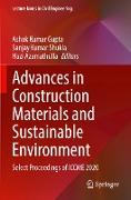 Advances in Construction Materials and Sustainable Environment