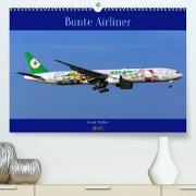 Bunte Airliner (Premium, hochwertiger DIN A2 Wandkalender 2023, Kunstdruck in Hochglanz)