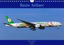 Bunte Airliner (Wandkalender 2023 DIN A4 quer)