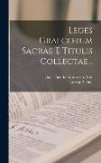 Leges Graecorum Sacrae E Titulis Collectae