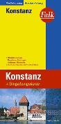 Falk Stadtplan Extra Standardfaltung Konstanz mit den Ortsteilen von Meersburg