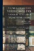 Genealogisches Verzeichniss Der Familie Kölliker Von Herrliberg: Bezirk Meilen, Kanton Zurich In Der Schweitz, Abgefast In Sommer 1849