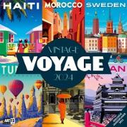 Vintage Voyage - Reiseposter - Kalender 2024 - 30x30