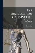 The Promulgation Of Universal Peace