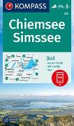 KOMPASS Wanderkarte 792 Chiemsee, Simssee 1:25.000