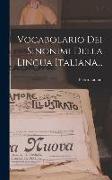 Vocabolario Dei Sinonimi Della Lingua Italiana