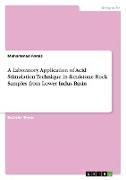 A Laboratory Application of Acid Stimulation Technique in Sandstone Rock Samples from Lower Indus Basin