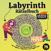 Labyrinth Rätselbuch / Rätselblock Vegan Edition für Teenager, Tweens und Erwachsene Aktivitätsbuch für Veganer, Vegetarier und Veggie-Fans