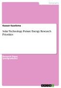 Solar Technology. Future Energy Research Priorities