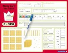 Meine Zahl des Tages 0-1000 - wiederbeschreibbare Lerntafel mit Stift - Mathematik
