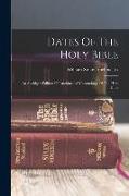 Dates Of The Holy Bible: An Abridged Edition Of Auchincloss' Chronology Of The Holy Bible