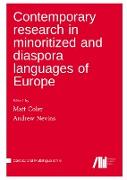Contemporary research in minoritized and diaspora languages of Europe