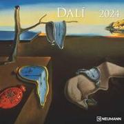 Dali 2024 - Wand-Kalender - Broschüren-Kalender - 30x30 - 30x60 geöffnet - Kunst-Kalender