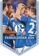 N NEUMANN VERLAGE FC Schalke 04 Wandkalender 2024, , im Format 30 x 30 cm Bannerkalender, Fussball-Fan Kalender mit Fussball highlights