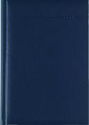 Buchkalender Balacron blau 2024 - Büro-Kalender A5 - Cheftimer - 1 Tag 1 Seite - 352 Seiten - Balacron-Einband - Alpha Edition