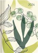 Ladytimer Leaves 2024 - Dschungel - Taschenkalender A6 (10,7x15,2 cm) - Weekly - 192 Seiten - Notiz-Buch - Termin-Planer - Alpha Edition