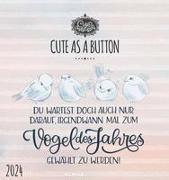 Cute as a button 2024 - Postkarten-Kalender - Kalender-mit-Postkarten - zum-raustrennen - 16x17