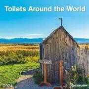 Toilets Around the World 2024 - Wand-Kalender - Broschüren-Kalender - 30x30 - 30x60 geöffnet - Toiletten-Kalender