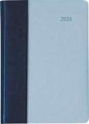 Buchkalender Premium Air blau-azur 2024 - Büro-Kalender A5 - Cheftimer - 1 Tag 1 Seite - 416 Seiten - Tucson-Einband - Alpha Edition