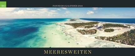 GEO Panorama: Meeresweiten Panoramakalender 2024, im Format 19,5 x 45 cm, Monatskalender, Wandkalender im Groß Format mit Naturbildern
