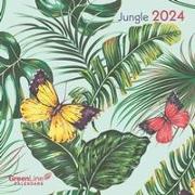 GreenLine Jungle 2024 - Wand-Kalender - Broschüren-Kalender - 30x30 - 30x60 geöffnet