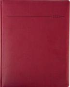Manager-Timer Tucson rot 2024 - Cheftimer 21,7x26,6 cm - 1 Woche 2 Seiten - 160 Seiten - Tucson-Einband - Alpha Edition