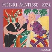 N NEUMANN VERLAGE Henri Matisse Broschürenkalender 2024, im Format 30 x 30 cm (30 x 60 geöffnet), Monatskalender mit Platz für Notizen, Kunstkalender mit Malerei