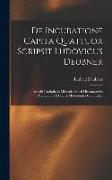 De Incubatione Capita Quattuor Scripsit Ludovicus Deubner: Accedit Laudatio in Miracula Sancti Hieromartyris Therapontis E Codice Messanensi Denuo Edi