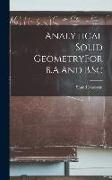 Analytical Solid GeometryFor B.A.And B.Sc