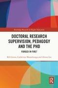 Doctoral Research Supervision, Pedagogy and the PhD