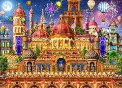 Brain Tree - Castle Festival 1000 Pieces Jigsaw Puzzle for Adults: With Droplet Technology for Anti Glare & Soft Touch