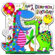 Doppelkarte. Hip Hop - Dino-Mite Birthday / Dinosaurs