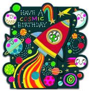 Doppelkarte. Hip Hop - Cosmic Birthday / Space