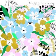 Doppelkarte. Mika - Birthday / Floral