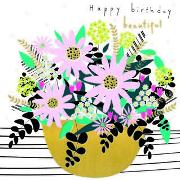Doppelkarte. Mika - Birthday / Large Flower Pot