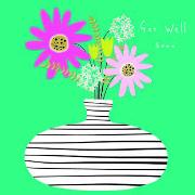 Doppelkarte. Mika - Get Well Soon / Vase with Flowers