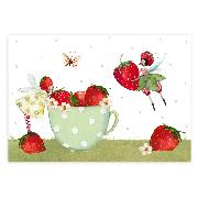 Postkarte. Erdbeeren