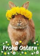 Postkarte. Frohe Ostern (Kaninchen)
