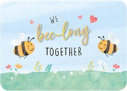Postkarte. We bee-long together (Bienen)