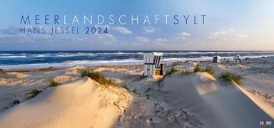 Meerlandschaft SYLT Kalender 2024. Großer Panorama-Wandkalender mit Fotos des bekannten Künstlers Hans Jessel. Meereslandschaften eingefangen in einem XXL-Fotokalender