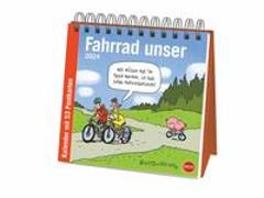 Butschkow: Fahrrad unser Premium-Postkartenkalender 2024. Kleiner Kalender zum Aufstellen mit wöchentlichem Cartoon als Postkarte zum Sammeln und Verschicken