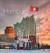 Hansestadt Hamburg Postkartenkalender 2024. Die Hansestadt von ihrer schönsten Seite in einem Tisch-Kalender. Postkarten mit eindrucksvollen Fotos zum Sammeln und Verschicken
