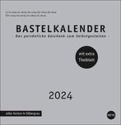 Bastelkalender 2024 Premium silbergrau groß. Blanko-Kalender zum Basteln mit extra Titelblatt für eine persönliche Gestaltung. Foto- und Bastelkalender 2024