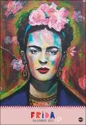 Frida Posterkalender 2024. Posterkalender mit ikonischen Motiven der Künstlerin. Kunst-Wandkalender 2024 als außergewöhnlicher Blickfang im Format 37 x 53,5 cm