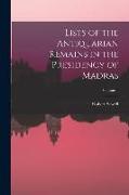 Lists of the Antiquarian Remains in the Presidency of Madras, Volume 1