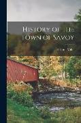 History of the Town of Savoy